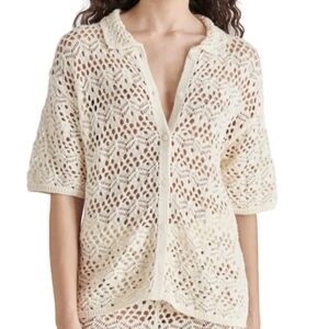 Steve Madden Cream Crochet Cardigan Size M